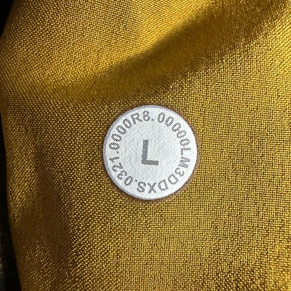 Sold Lululemon Rulu Mock Neck Long Sleeve Shirt Heathered Gold Spice size large - Picture 5 of 5